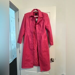NWT Nasty Gal premium faux leather longline coat
